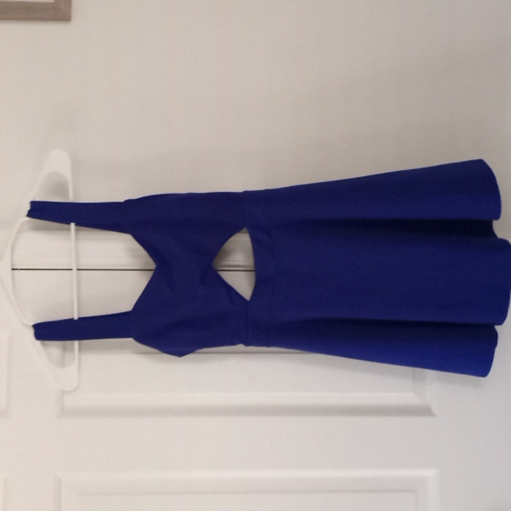 Forever 21 royal blue mini dress with cutout, Small